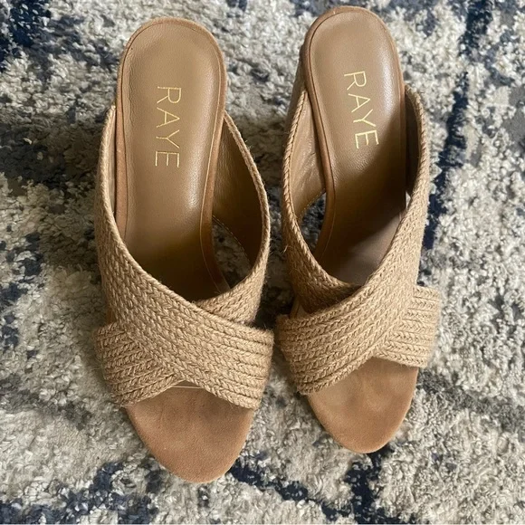 Raye Nix Heel In Natural Sandals Size 6.5 - Picture 4 of 13